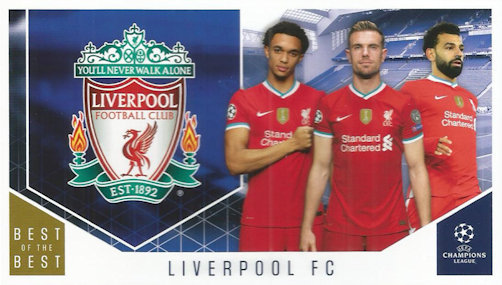 Liverpool Topps Best of The Best Champions League 2020/21 Club Cards #113