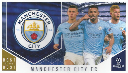 Manchester City Topps Best of The Best Champions League 2020/21 Club Cards #114