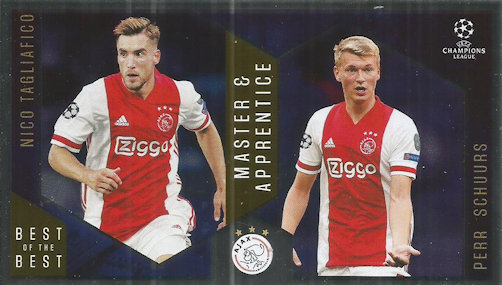Nico Tagliafico / Perr Shurrs AFC Ajax Topps Best of The Best Champions League 2020/21 Master & Apprentice #131