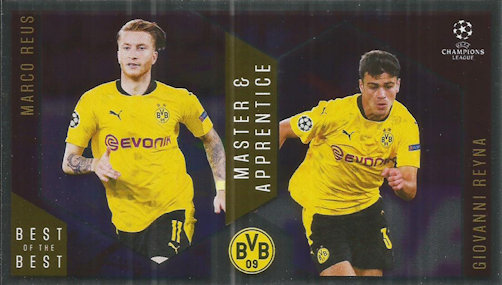 Marco Reus / Giovanni Reyna Borussia Dortmund Topps Best of The Best Champions League 2020/21 Master & Apprentice #132