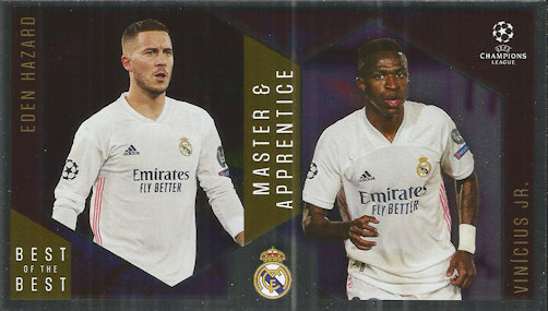 Eden Hazard / Vinicius Junior Real Madrid Topps Best of The Best Champions League 2020/21 Master & Apprentice #139