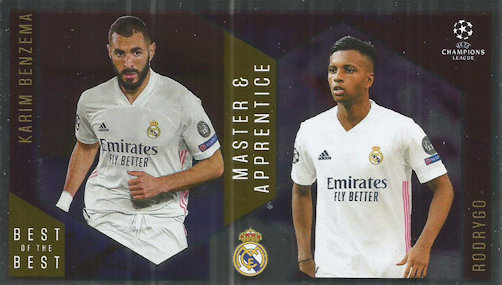 Karim Benzema / Rodrygo Real Madrid Topps Best of The Best Champions League 2020/21 Master & Apprentice #140