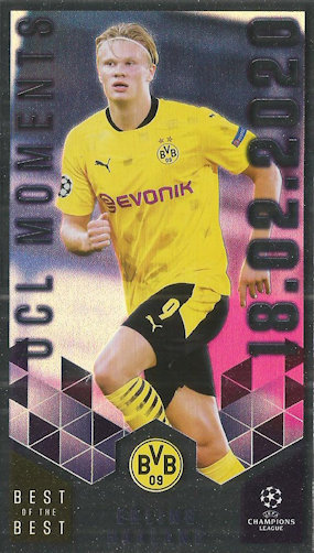 Erling Haland Borussia Dortmund Topps Best of The Best Champions League 2020/21 UCL Moments #153