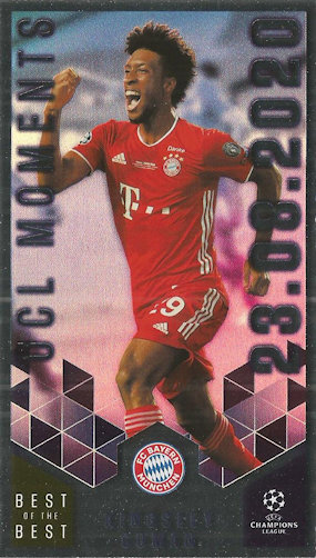 Kingsley Coman Bayern Munchen Topps Best of The Best Champions League 2020/21 UCL Moments #157