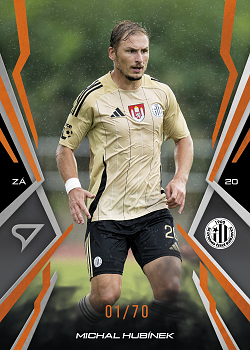 Michal Hubinek Ceske Budejovice SportZoo Chance Narodni Liga 2025/26 Fire Copper /70 #142