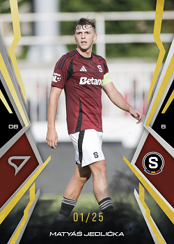 Matyas Jedlicka Sparta Praha B SportZoo Chance Narodni Liga 2025/26 Lemon Gold /25 #026