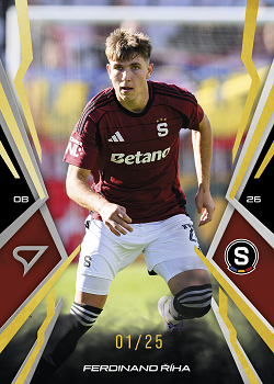Ferdinand Riha Sparta Praha B SportZoo Chance Narodni Liga 2025/26 Lemon Gold /25 #028