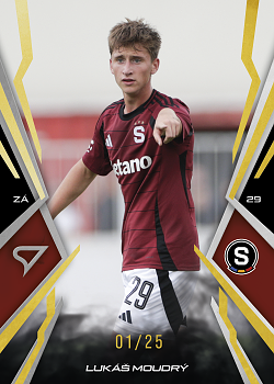 Lukas Moudry Sparta Praha B SportZoo Chance Narodni Liga 2025/26 Lemon Gold /25 #031
