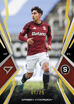Arsen Vitarigov Sparta Praha B SportZoo Chance Narodni Liga 2025/26 Lemon Gold /25 #036