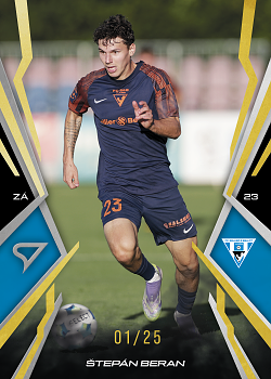 Stepan Beran Vlasim SportZoo Chance Narodni Liga 2025/26 Lemon Gold /25 #043