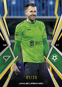Jakub Urbanec Pribram SportZoo Chance Narodni Liga 2025/26 Lemon Gold /25 #173