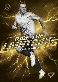 Jakub Reznicek Pribram SportZoo Chance Narodni Liga 2025/26 Ride the Lightning Cyber Gold /85 #RL-18