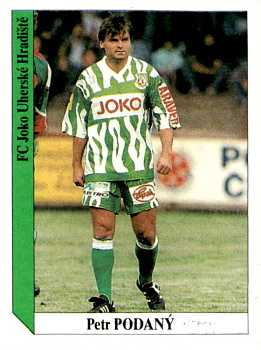 Petr Podany Uherske Hradiste samolepka SL Italy Cesky Fotbal 1995/96 #223