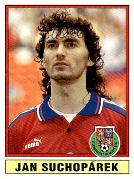 Jan Suchoparek Czech Republic samolepka Panini Cesky Fotbal 1997 #8