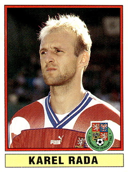 Karel Rada Czech Republic samolepka Panini Cesky Fotbal 1997 #9