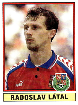 Radoslav Latal Czech Republic samolepka Panini Cesky Fotbal 1997 #13