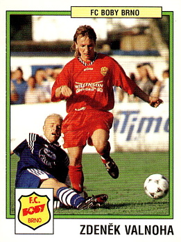Zdenek Valnoha Brno samolepka Panini Cesky Fotbal 1997 #50