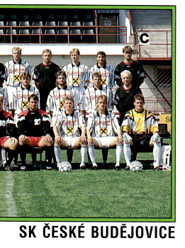 Tymove foto Ceske Budejovice samolepka Panini Cesky Fotbal 1997 #75