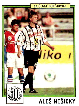 Ales Nesicky Ceske Budejovice samolepka Panini Cesky Fotbal 1997 #80