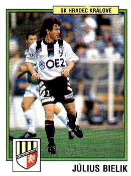 Julius Bielik Hradec Kralove samolepka Panini Cesky Fotbal 1997 #96