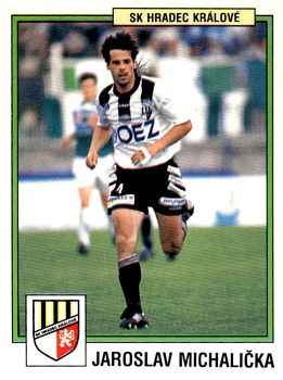 Jaroslav Michalicka Hradec Kralove samolepka Panini Cesky Fotbal 1997 #97