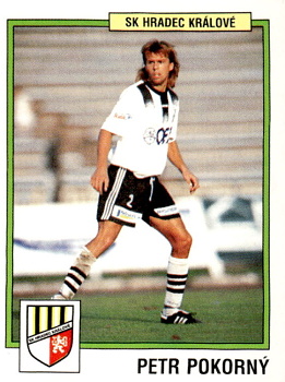 Petr Pokorny Hradec Kralove samolepka Panini Cesky Fotbal 1997 #98