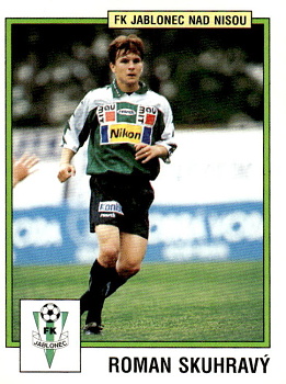 Roman Skuhravy Jablonec samolepka Panini Cesky Fotbal 1997 #111