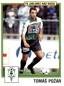 Tomas Pozar Jablonec samolepka Panini Cesky Fotbal 1997 #114