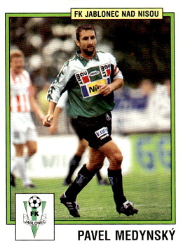 Pavel Medynsky Jablonec samolepka Panini Cesky Fotbal 1997 #115
