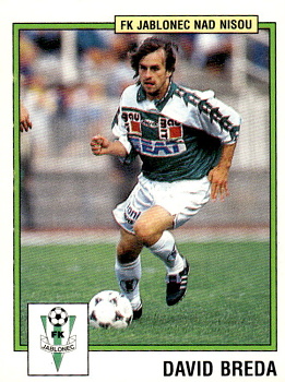 David Breda Jablonec samolepka Panini Cesky Fotbal 1997 #119