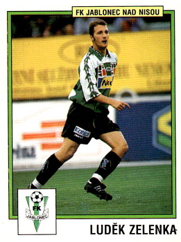 Ludek Zelenka Jablonec samolepka Panini Cesky Fotbal 1997 #123