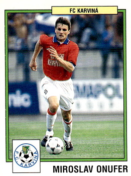 Miroslav Onufer Karvina samolepka Panini Cesky Fotbal 1997 #130