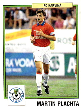 Martin Plachta Karvina samolepka Panini Cesky Fotbal 1997 #131