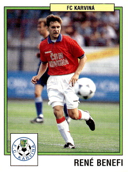 Rene Benefi Karvina samolepka Panini Cesky Fotbal 1997 #132