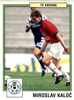 Miroslav Kaloc Karvina samolepka Panini Cesky Fotbal 1997 #133