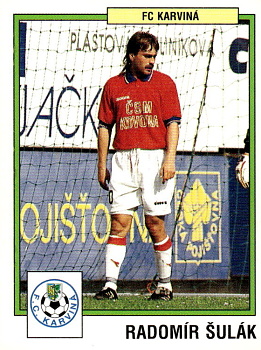 Radomir Sulak Karvina samolepka Panini Cesky Fotbal 1997 #136