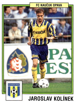 Jaroslav Kolinek Opava samolepka Panini Cesky Fotbal 1997 #150