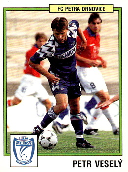 Petr Vesely Drnovice samolepka Panini Cesky Fotbal 1997 #166