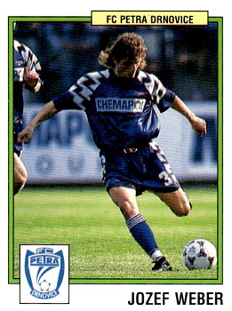 Jozef Weber Drnovice samolepka Panini Cesky Fotbal 1997 #167