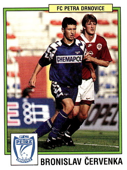 Bronislav Cervenka Drnovice samolepka Panini Cesky Fotbal 1997 #168