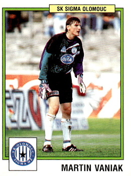 Martin Vaniak Sigma Olomouc samolepka Panini Cesky Fotbal 1997 #178