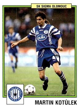 Martin Kotulek Sigma Olomouc samolepka Panini Cesky Fotbal 1997 #179