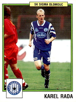 Karel Rada Sigma Olomouc samolepka Panini Cesky Fotbal 1997 #183