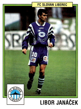 Libor Janacek Slovan Liberec samolepka Panini Cesky Fotbal 1997 #222