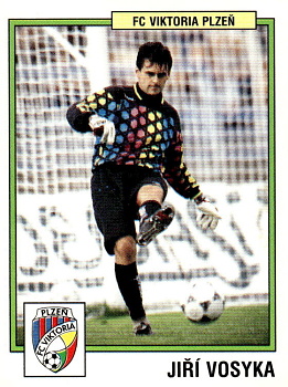 Jiri Vosyka Viktoria Plzen samolepka Panini Cesky Fotbal 1997 #263