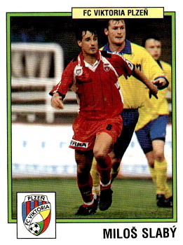 Milos Slaby Viktoria Plzen samolepka Panini Cesky Fotbal 1997 #268
