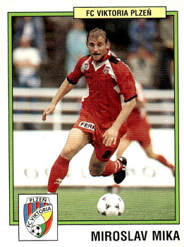 Miroslav Mika Viktoria Plzen samolepka Panini Cesky Fotbal 1997 #271
