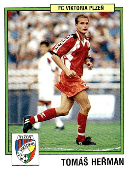 Tomas Herman Viktoria Plzen samolepka Panini Cesky Fotbal 1997 #275