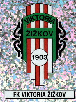 Logo Viktoria Zizkov samolepka Panini Cesky Fotbal 1997 #277