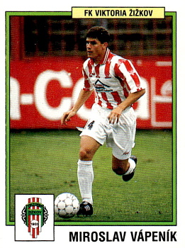 Miroslav Vapenik Viktoria Zizkov samolepka Panini Cesky Fotbal 1997 #282
